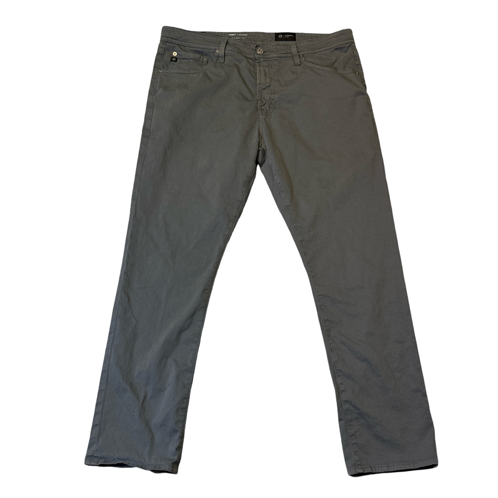 Adriano Goldschmied Mens 36x32 Blue Everett Slim Straight Sueded Denim Jeans Euc